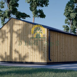 Trehytte TONIA 25 m² (34mm + trepaneler), 5mx5m