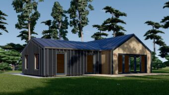 Trehus Valeri 80 m², (44 mm + 19 mm trekledning)