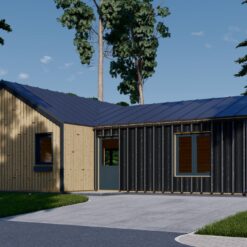 Trehus Valeri 80 m², (44 mm + 19 mm trekledning)