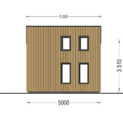 Trehus SOPHIA 20 m² (44 mm + trekledning)