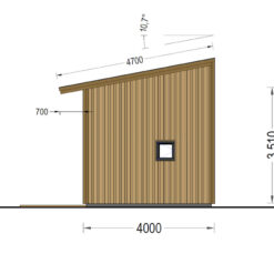 Trehus SOPHIA 20 m² (44 mm + trekledning)