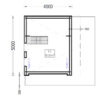 Trehus SOPHIA 20 m² (44 mm + trekledning)