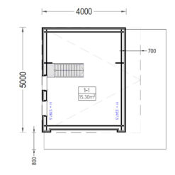 Trehus SOPHIA 20 m² (44 mm + trekledning)