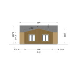 Trehus Valeri 80 m², (44 mm + 19 mm trekledning)