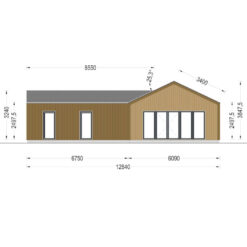 Trehus Valeri 80 m², (44 mm + 19 mm trekledning)