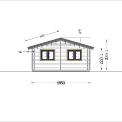 Feriehus AGNES 75m², 44 +44 mm