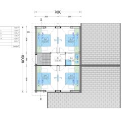 2-etasjes sommerhus DARLA 180 m², (44+44 mm)