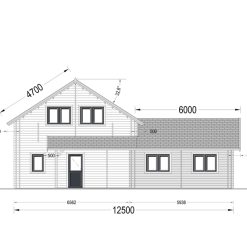 2-etasjes sommerhus DARLA 180 m², (44+44 mm)