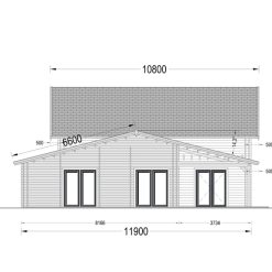 2-etasjes sommerhus DARLA 180 m², (44+44 mm)