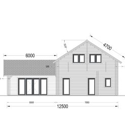 2-etasjes sommerhus DARLA 180 m², (44+44 mm)