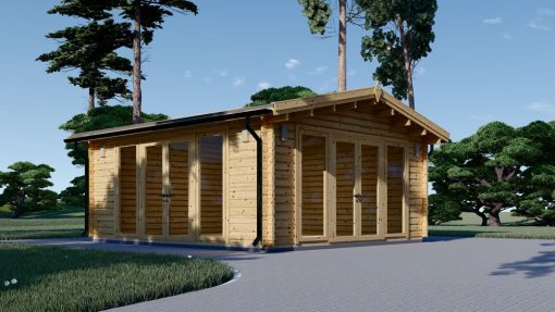 Trehytte MIA (44 mm), 5.5×5.5 m, 30 m²