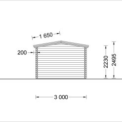 Trehytte ELEONORA (44 mm), 6.6×3 m, 20 m²
