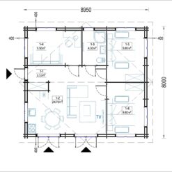 Feriehus ALICE 72 m², (44 + 44mm)