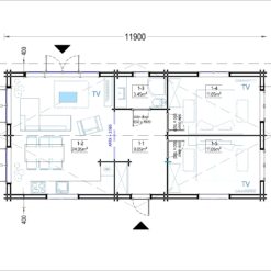 Feriehus ANICA 71m², (44 + 44mm)