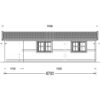 Trehytte ARGO (44 mm), 35 m² + 8m² terrasse