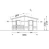 Trehytte ARGO (44 mm), 35 m² + 8m² terrasse