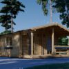 Trehytte ARGO (44 mm), 35 m² + 8m² terrasse