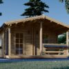 Trehytte ARGO (44 mm), 35 m² + 8m² terrasse
