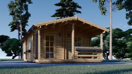 Trehytte ARGO (44 mm), 35 m² + 8m² terrasse