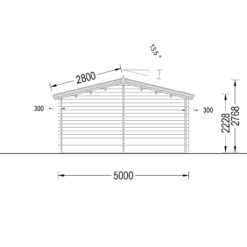 Trehytte ARGO (44 mm), 35 m² + 8m² terrasse