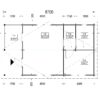 Trehytte ARGO (44 mm), 35 m² + 8m² terrasse