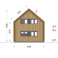 Sommerhus med hems ASTRID 120 m² (44 mm + trekledning)