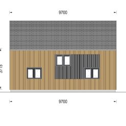 Sommerhus med hems ASTRID 120 m² (44 mm + trekledning)