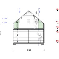Sommerhus med hems ASTRID 120 m² (44 mm + trekledning)