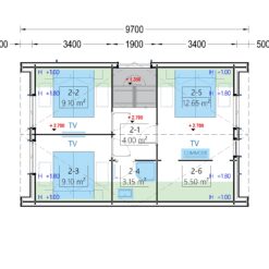 Sommerhus med hems ASTRID 120 m² (44 mm + trekledning)