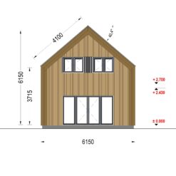 Sommerhus med hems ASTRID 120 m² (44 mm + trekledning)