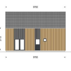 Sommerhus med hems ASTRID 120 m² (44 mm + trekledning)