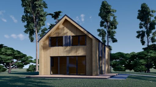 Sommerhus med hems ASTRID 120 m² (44 mm + trekledning)