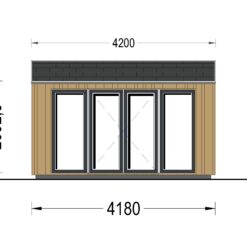 Redskapsbod EMMY 12 m² (34 mm + trekledning)
