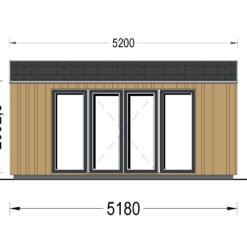 Hagebod EMMY 15 m² (34 mm + trekledning)