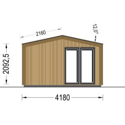 Trehytte EMMY 20 m² (34 mm + trekledning)