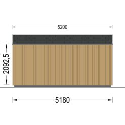 Trehytte EMMY 20 m² (34 mm + trekledning)