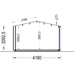 Trehytte EMMY 20 m² (34 mm + trekledning)