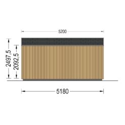 Trehytte EMMY 25m² (34 mm + trekledning)