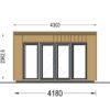 Redskapsbod EVELIN 12 m² (34 mm + trekledning) 