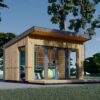 Redskapsbod EVELIN 12 m² (34 mm + trekledning) 
