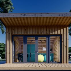 Redskapsbod EVELIN 12 m² (34 mm + trekledning) 