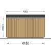 Redskapsbod EVELIN 12 m² (34 mm + trekledning) 