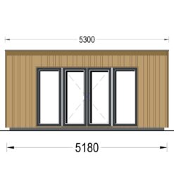 Trehytte EVELIN 20 m² (34 mm + trekledning)