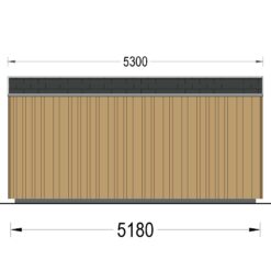 Hagebod EVELIN 15 m² (34 mm + trekledning) 