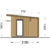 Hagebod EVELIN 15 m² (34 mm + trekledning) 