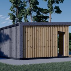 Trehytte  EVELIN 25 m² (34 mm + trekledning)