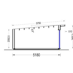 Trehytte  EVELIN 25 m² (34 mm + trekledning)