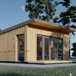 Trehytte  EVELIN 25 m² (34 mm + trekledning)