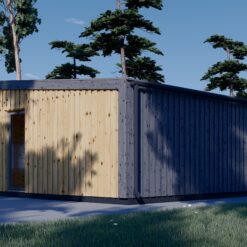 Trehytte  EVELIN 25 m² (34 mm + trekledning)