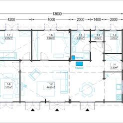Sommerhus JULIA 103 m², (44+44 mm)